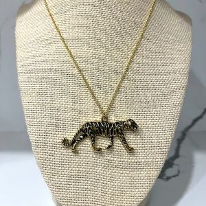 Ellison & Young Tiger bengal pendent necklace, gold, NWT